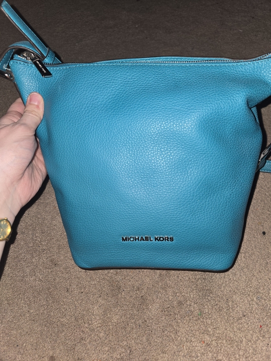 Michael Kors Handbags - Michael Kors Teal Women's Leather Crossbody Bag